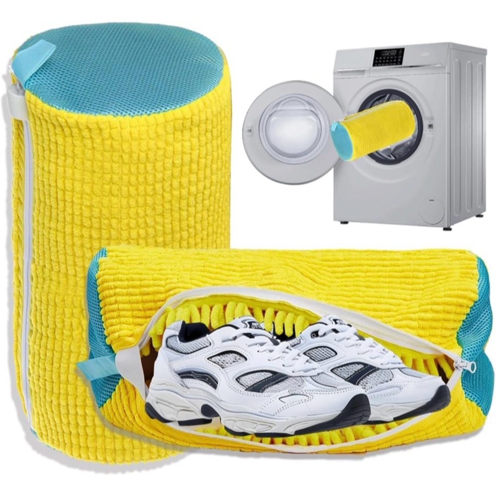 BRAND NEW SEALED Yellow and Blue Shoe Laundry Bag